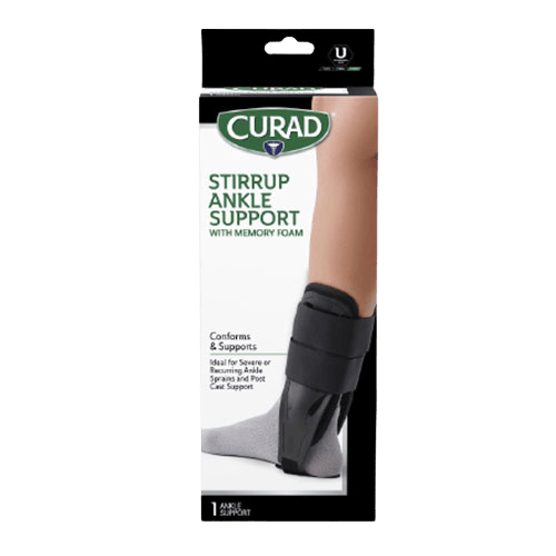 CURAD Ankle Splints with Memory Foam Stirrup