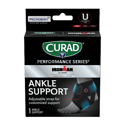 CURAD Performance Series IRONMAN Ankle Support, Wrap-Around