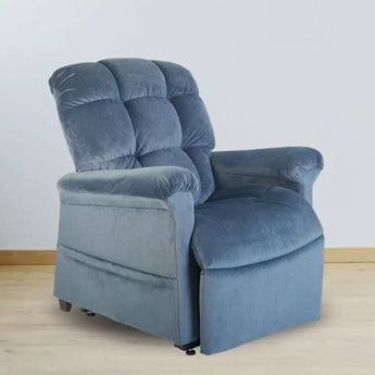 Golden Cloud PR510 power recliner in a medium-large size featuring an overstuffed biscuit back and bucket seat.