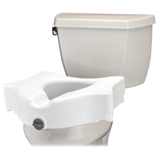 Locking Raised Toilet Seat with Extended Seat