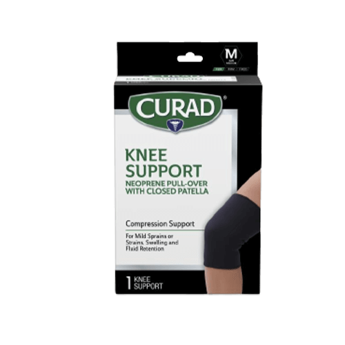 CURAD Neoprene Pull-Over Knee Supports with Closed Patella