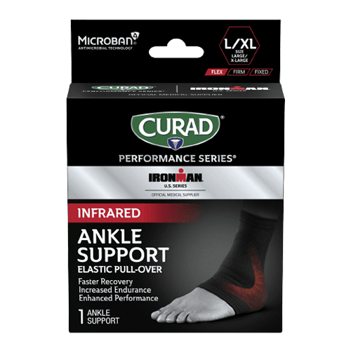 CURAD Performance Series IRONMAN Infrared Ankle Support, Elastic