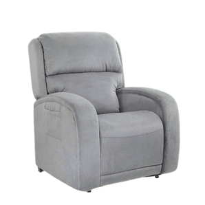 Gray Golden EZ Sleeper Slim power recliner in gray upholstery with modern track arm design.