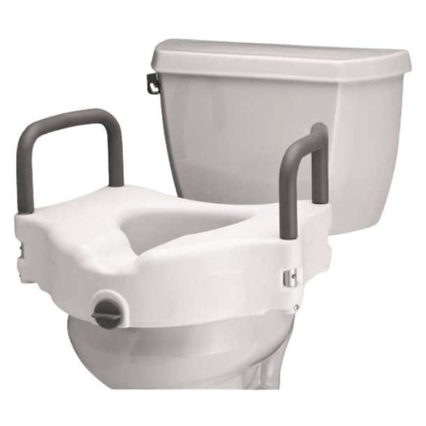 Locking Raised Toilet Seat with Extended Seat