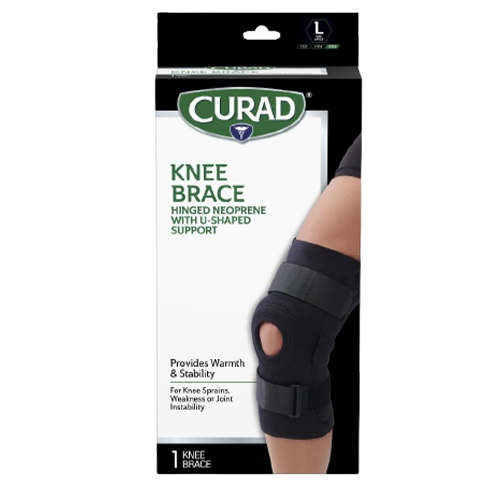 CURAD Hinged Knee Supports with U-Shaped Support